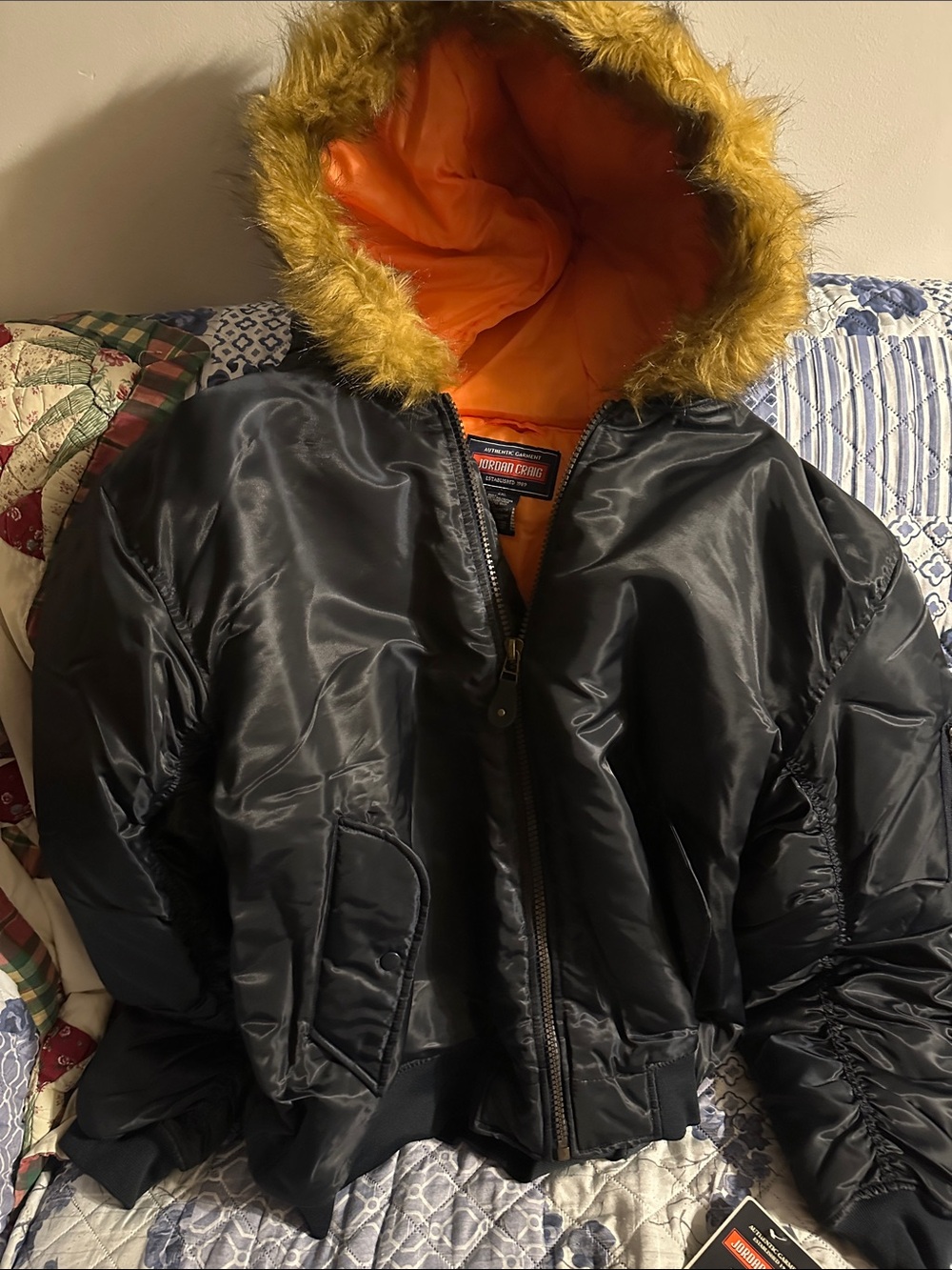 Jordan Craig Blue Jacket with Orange Lining